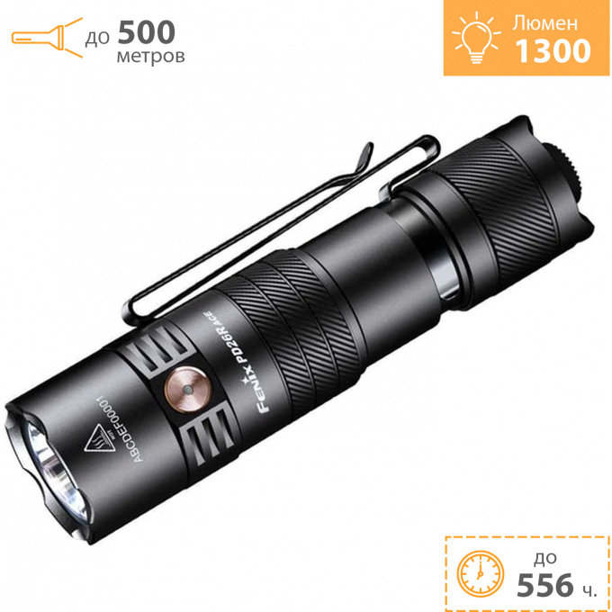Фонарь тактический FENIX PD26R ACE + Подарок PD26RACE