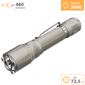 Фонарь тактический FENIX TK21R светло-серый хаки + Подарок